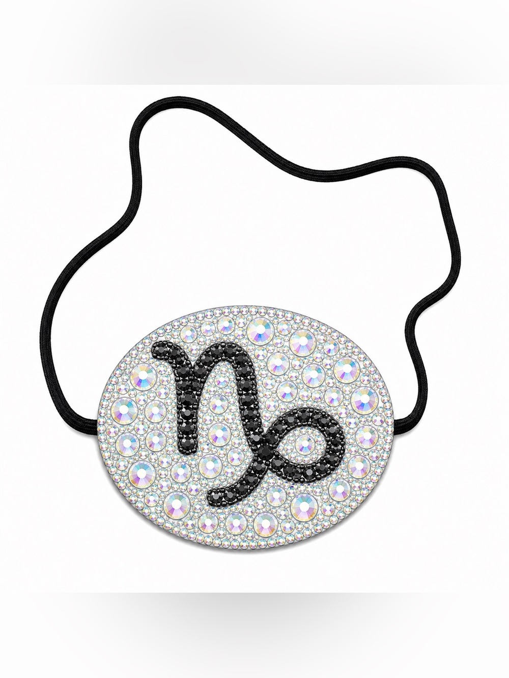 AB Crystal & Black Diamond Capricorn ♑️ Fancy Custom Eye Patch Left Or Right